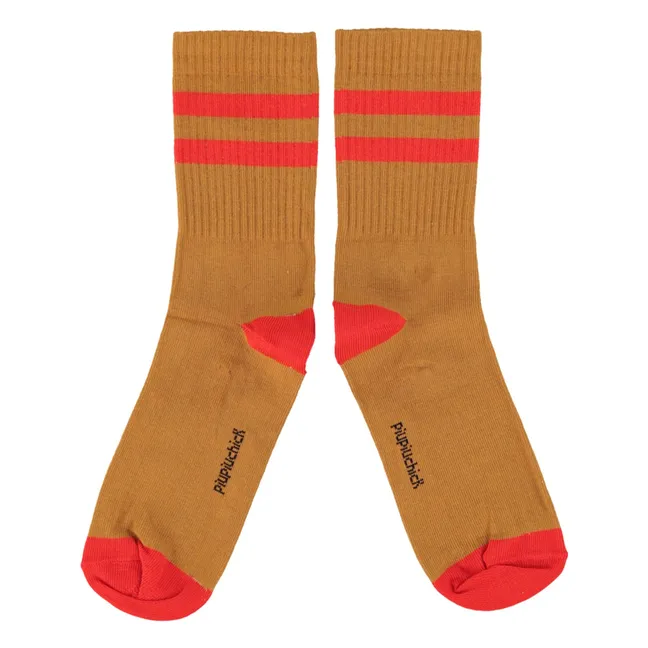 Calcetines de rayas | Camel