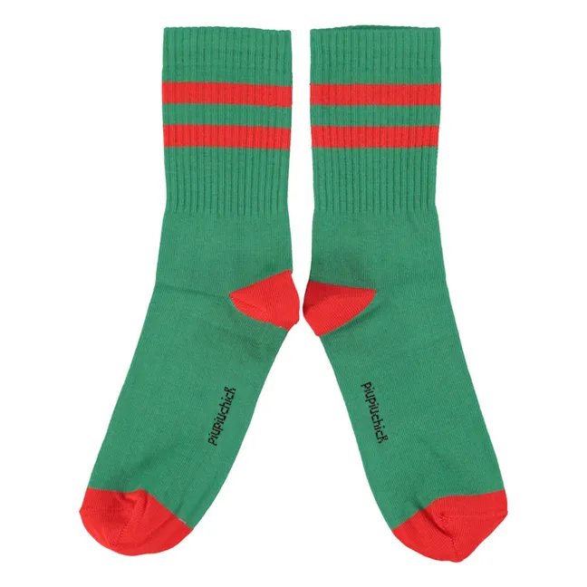 Chaussettes Rayées | Vert