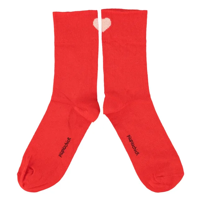 Heart socks | Red