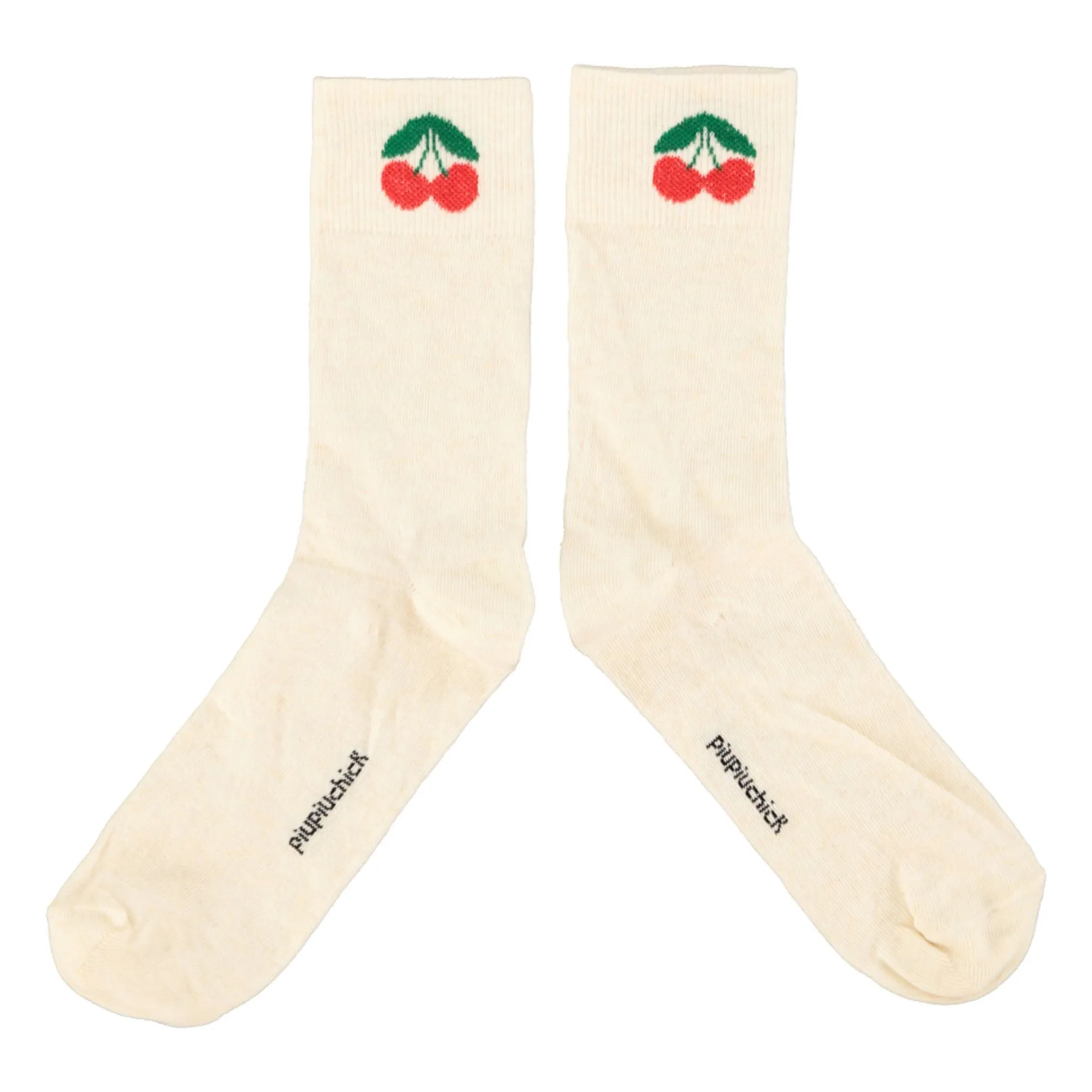 Chaussettes Cerises | Ecru- Image produit n°0