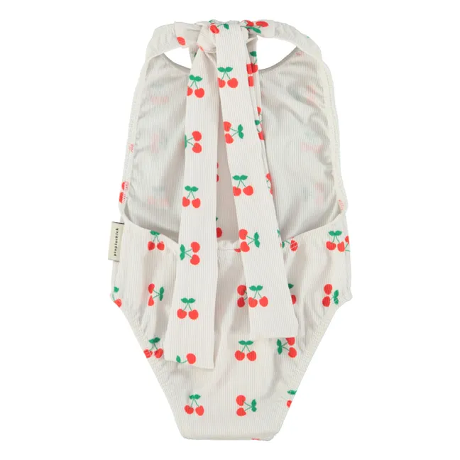 Bañador halter acanalado Cereza Fibras recicladas | Crudo