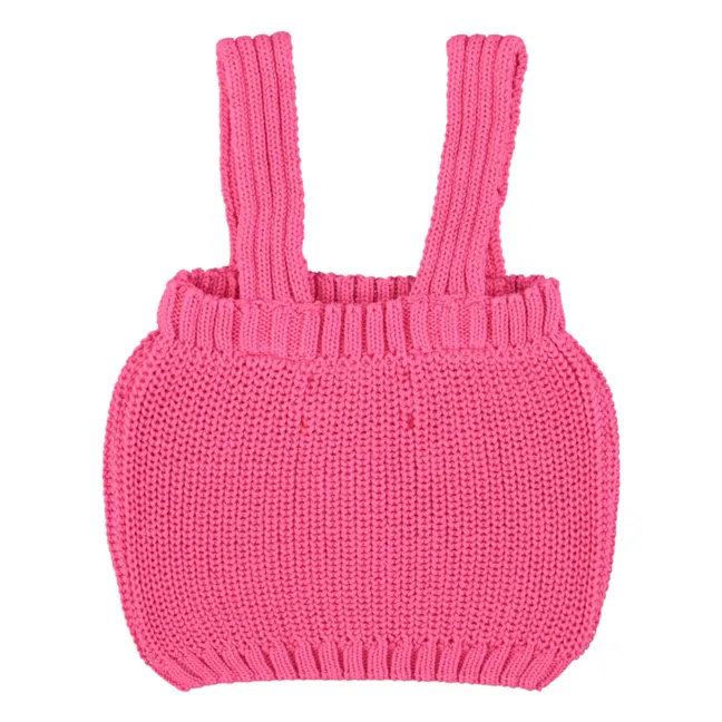 Cerises Organic Cotton Knit Top | Fuchsia