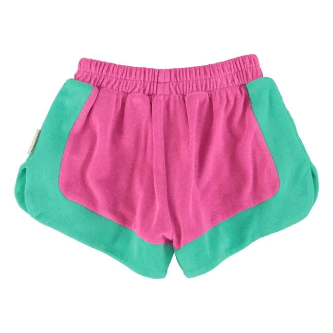 Short Colorblock Eponge Coton Bio | Rose fuschia