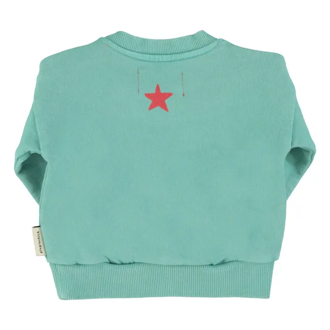 Sudadera Peace de algodón orgánico | Turquoise