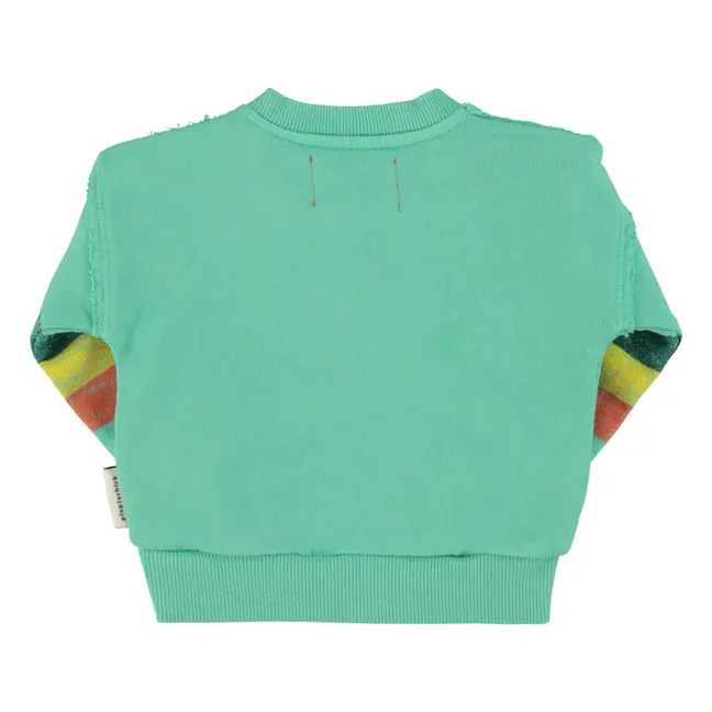 Sudadera de rayas Algodón orgánico | Verde