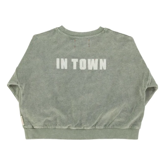 Sweat Best Friend Eponge Coton Bio | Vert foncé