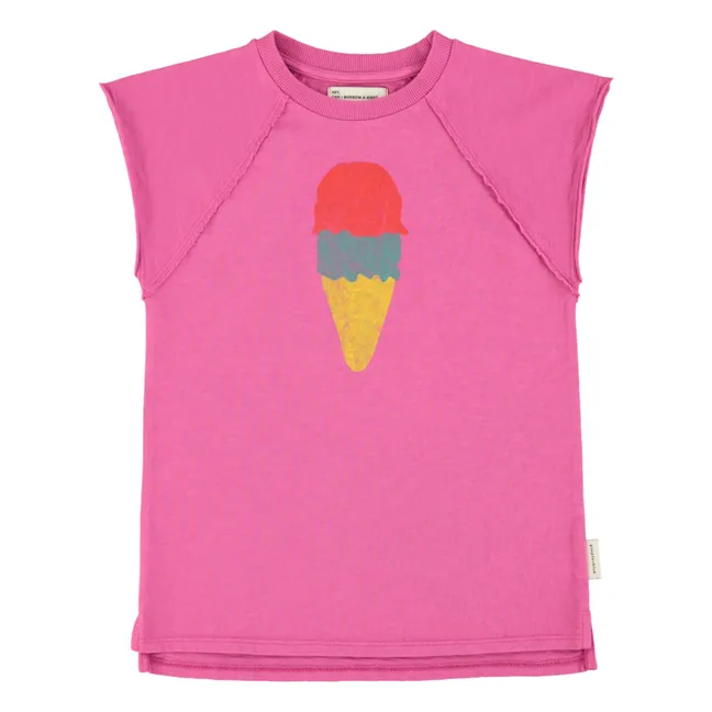 Robe T-shirt Glace | Rose fuschia