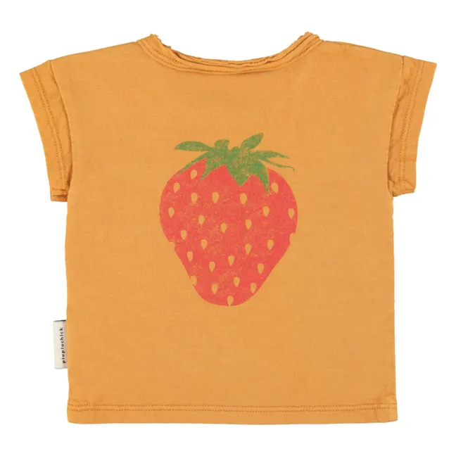 T-Shirt Erdbeere | Kamelbraun