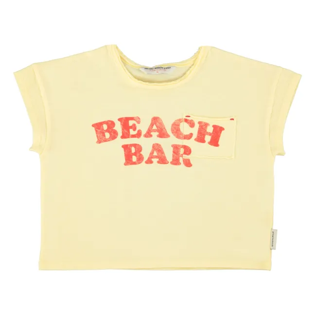 T-shirt Beach Bar | Jaune
