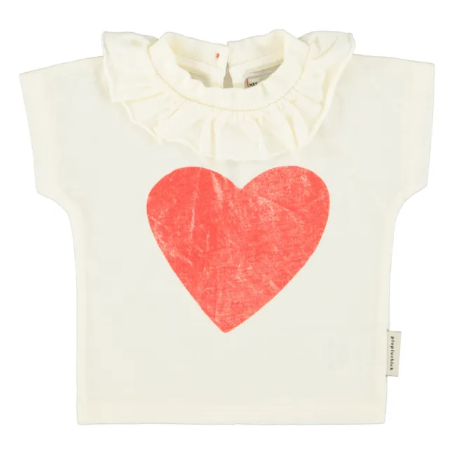 Heart T-shirt | Ecru