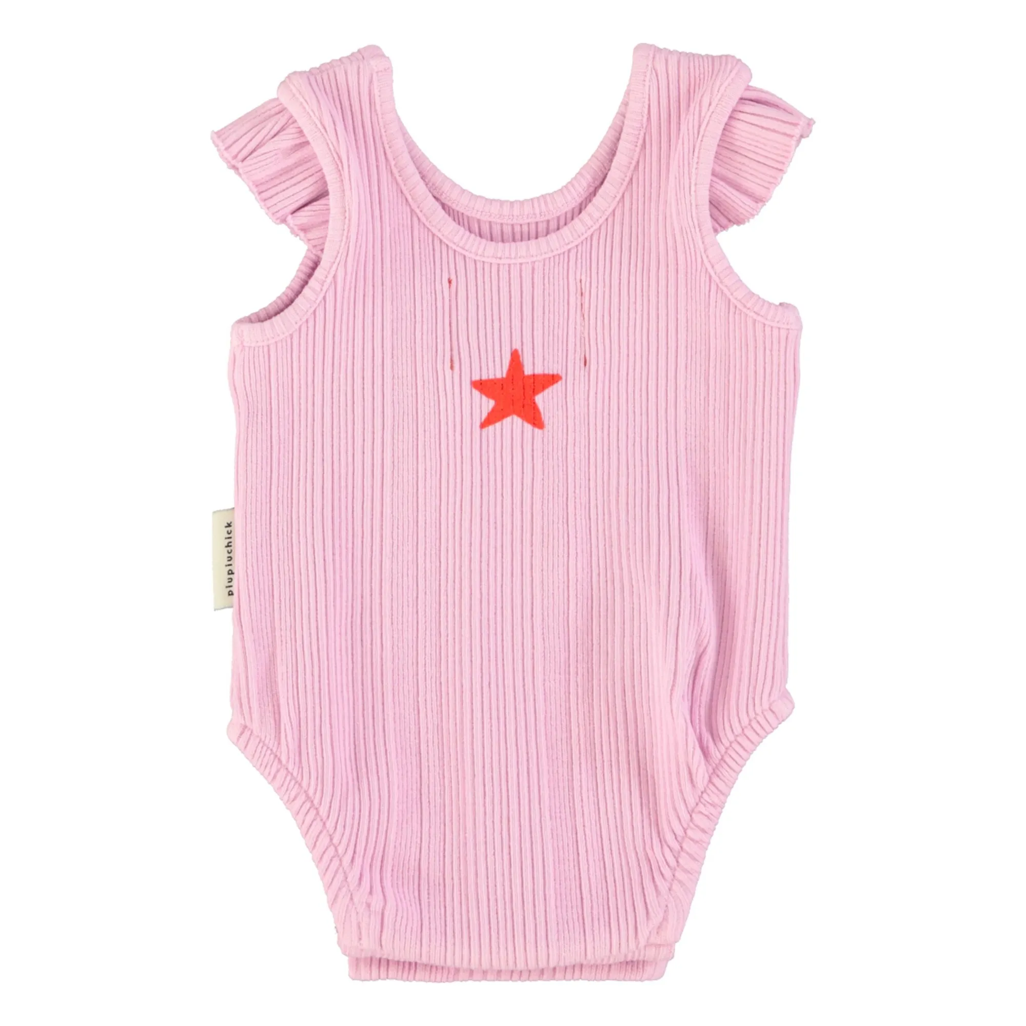 Body Côtelé Cœur Coton Bio | 	Lilas- Image produit n°7