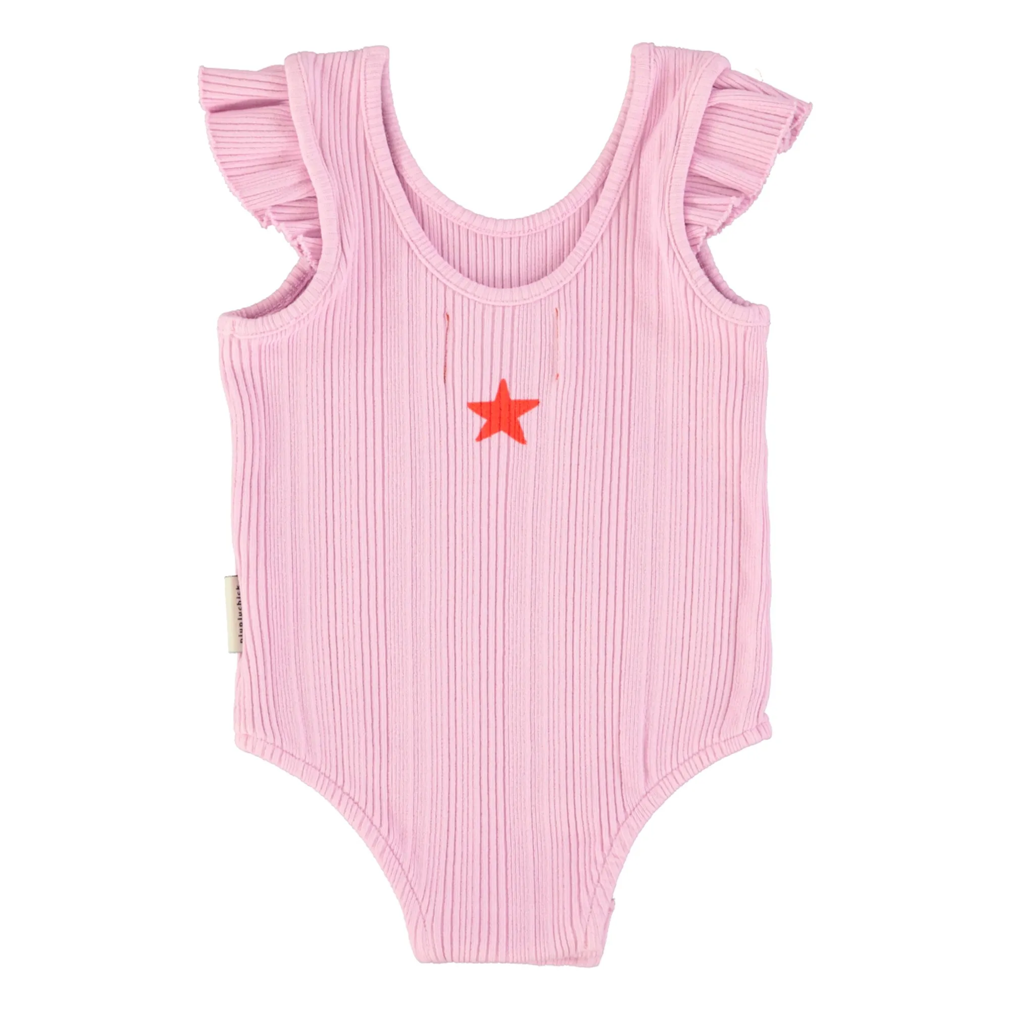 Body Côtelé Cœur Coton Bio | 	Lilas- Image produit n°5