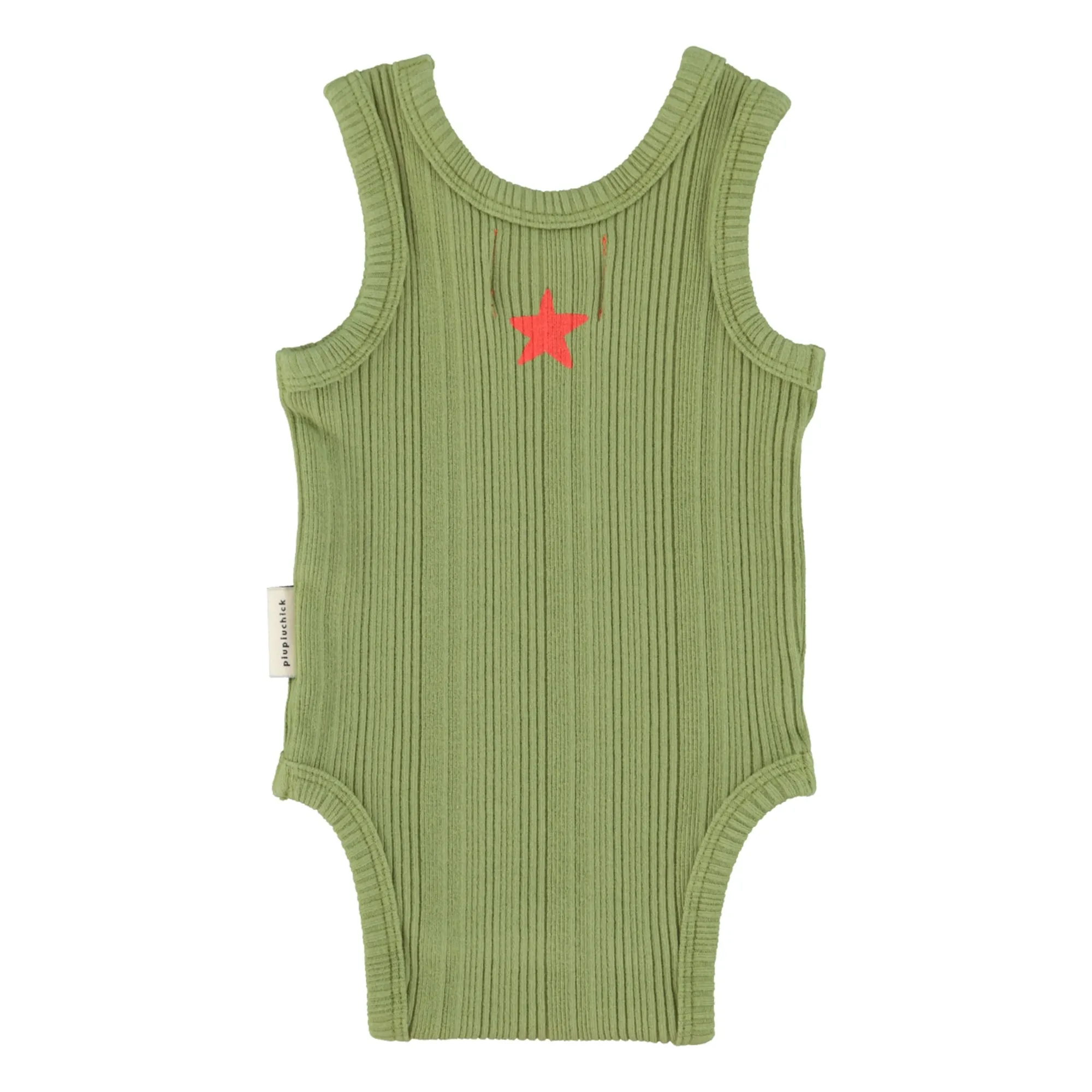 Body Côtelé Glace Coton Bio | Olive- Image produit n°1