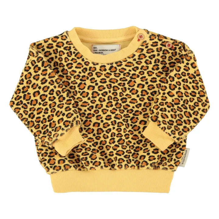 Sweat Léopard Coton Bio | Jaune moutarde- Image produit n°4