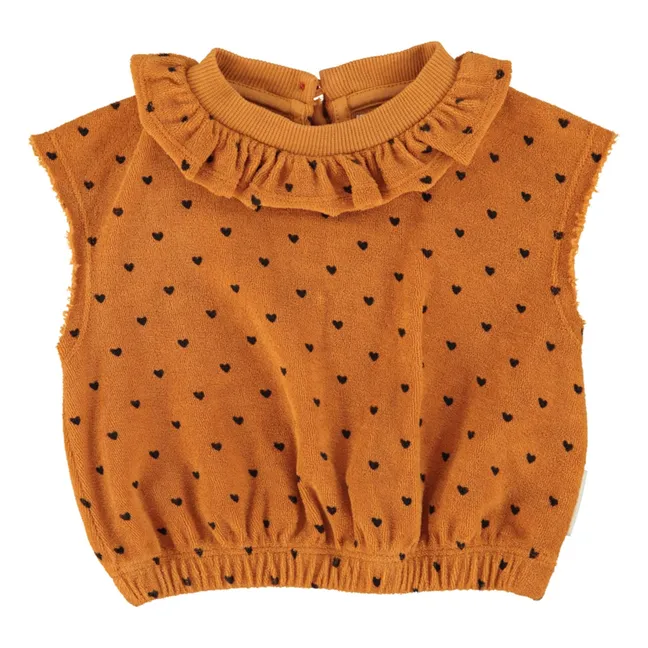 Top Cœurs Eponge Coton Bio | Camel