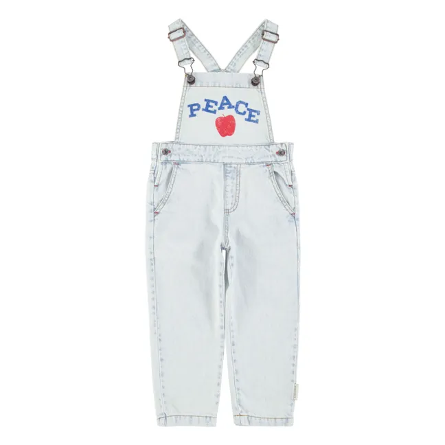 Latzhose Denim Peace | Blau verblasst
