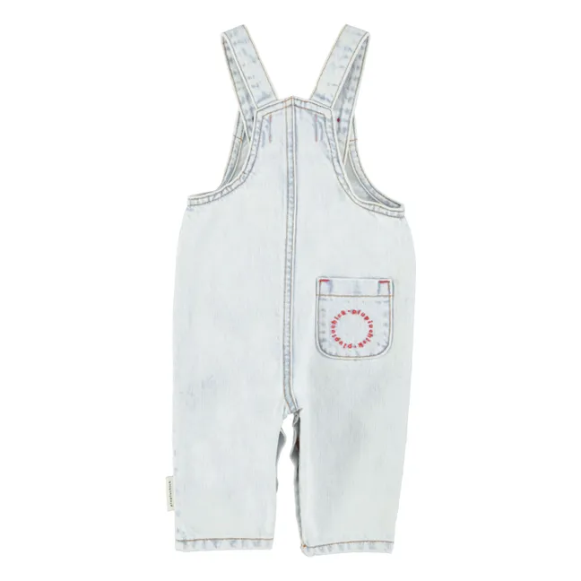 Peace Baby Denim Dungarees | Washed blue