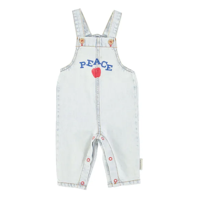 Latzhose Denim Peace Baby | Blau verblasst