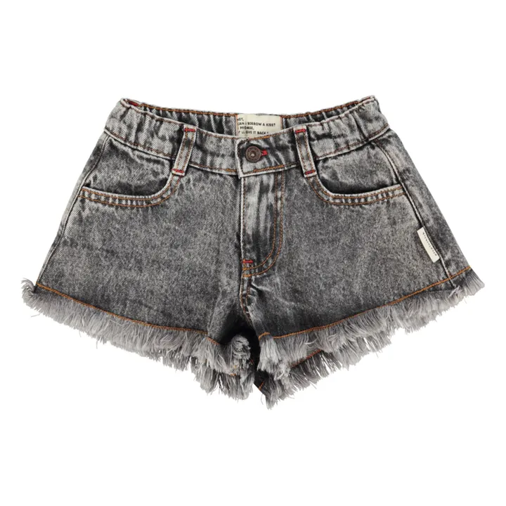 Pantalones cortos vaqueros deshilachados | Negro- Imagen del producto n°0