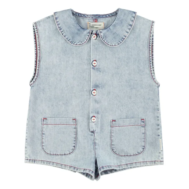 Combishort Denim | Bleu délavé