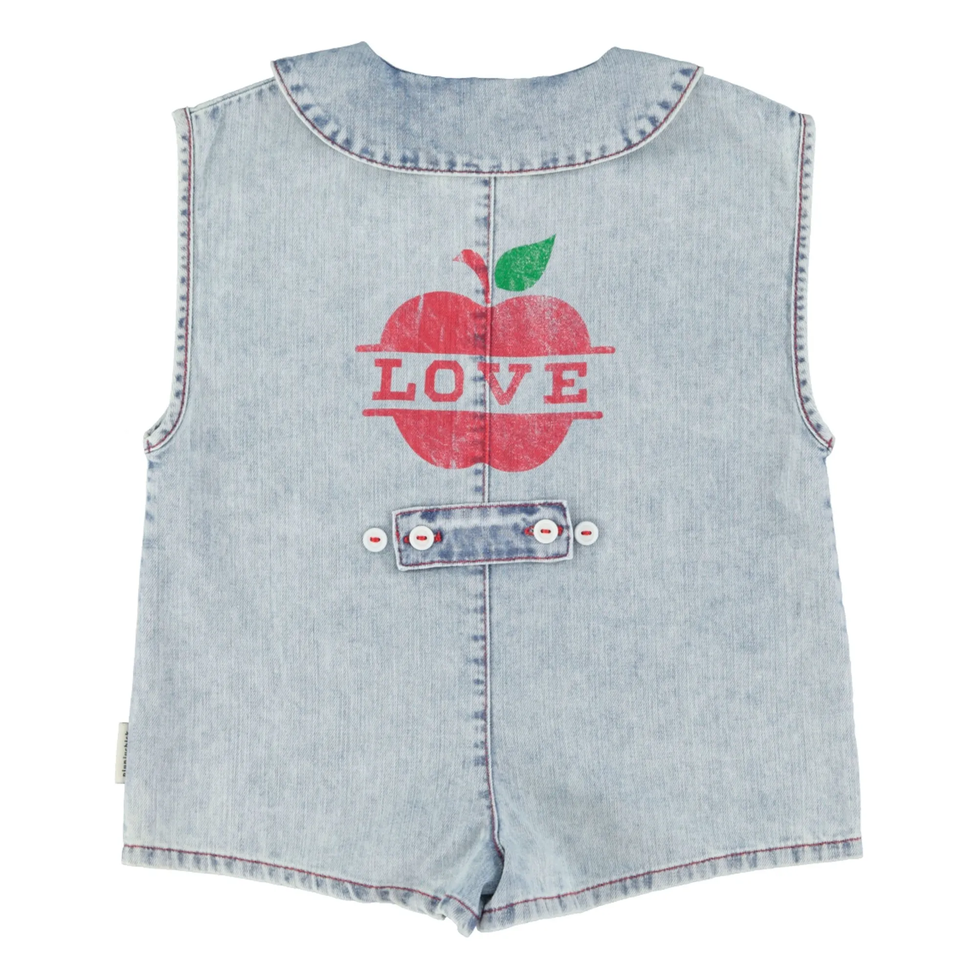 Combishort Denim | Bleu délavé- Image produit n°0