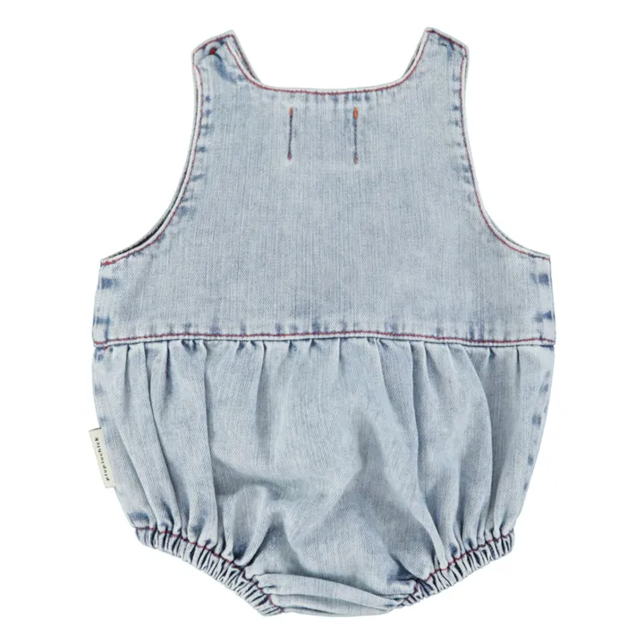 Barboteuse Denim Etoile | Bleu délavé- Image produit n°1
