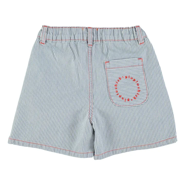 Short Denim Rayé | Bleu- Image produit n°5