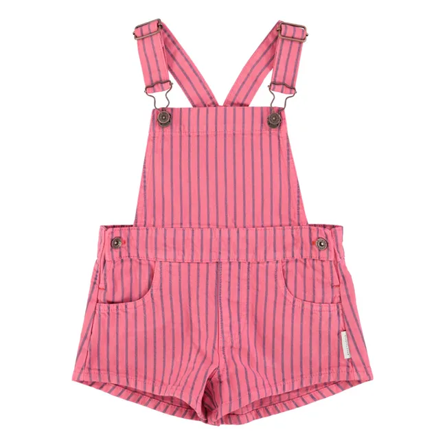 Peto corto vaquero a rayas | Rosa