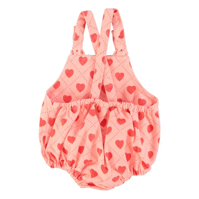 Barboteuse Cœurs Twill | Rose