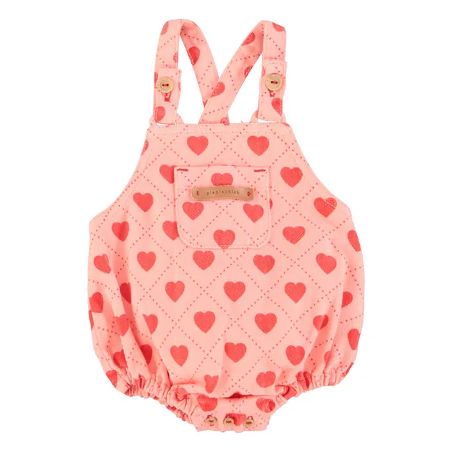 Barboteuse Cœurs Twill | Rose