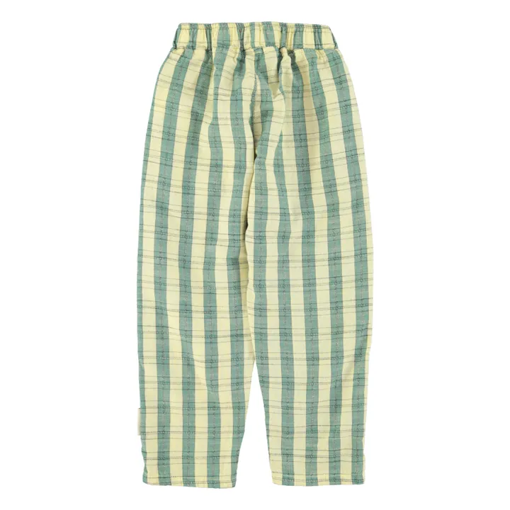 Pantalon à Carreaux Coton Bio | Jaune- Image produit n°5