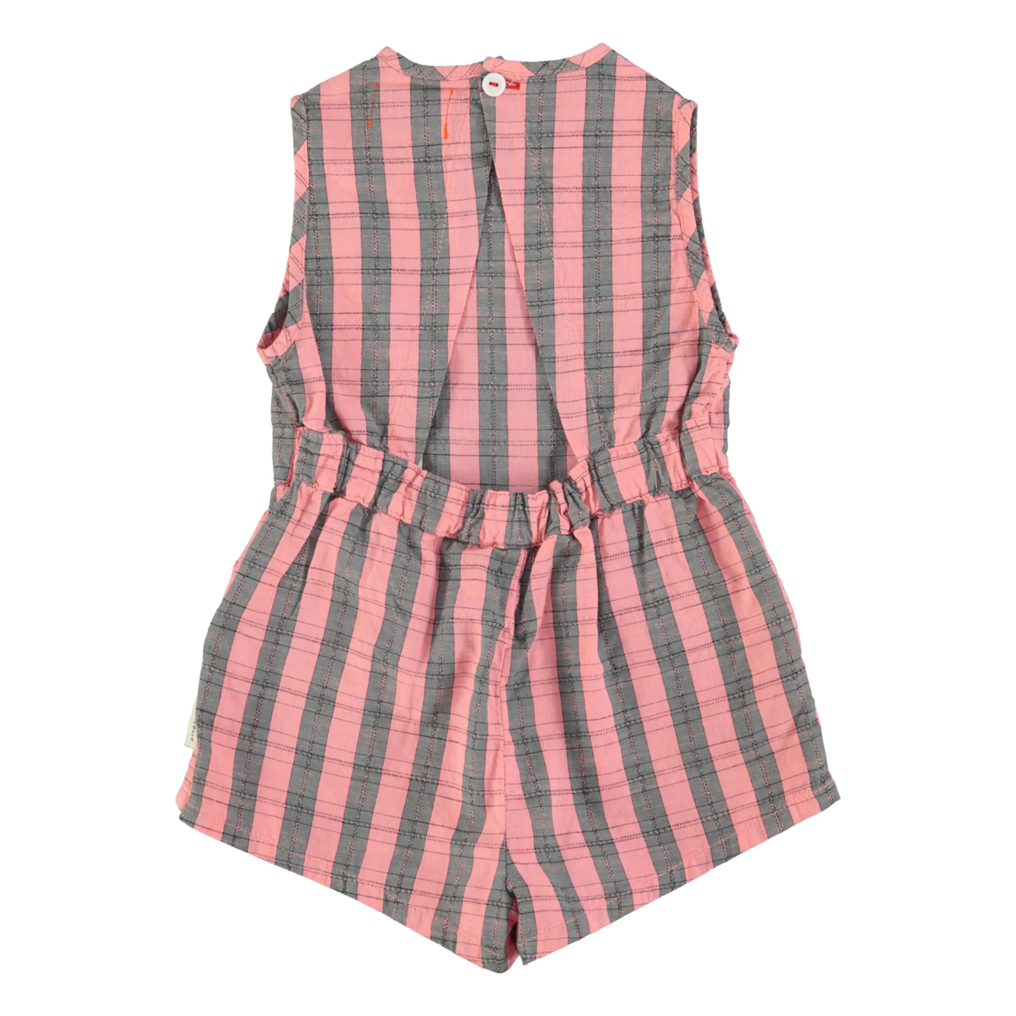 Combishort Rayée Coton Bio | Rose- Image produit n°3