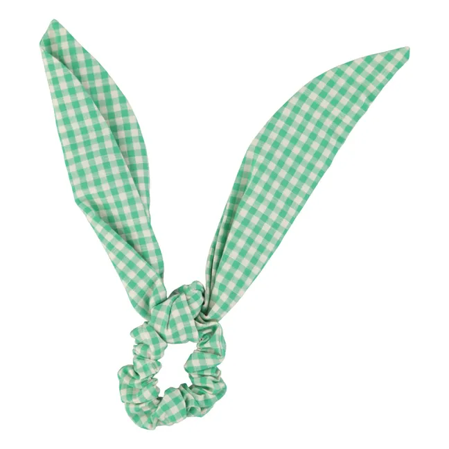 Chouchou Vichy Coton Bio | Turquoise