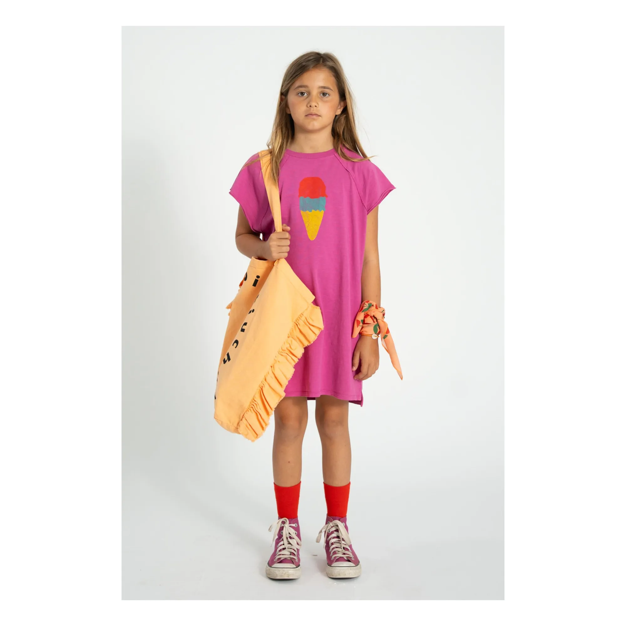 Robe T-shirt Glace | Rose fuschia- Image produit n°1