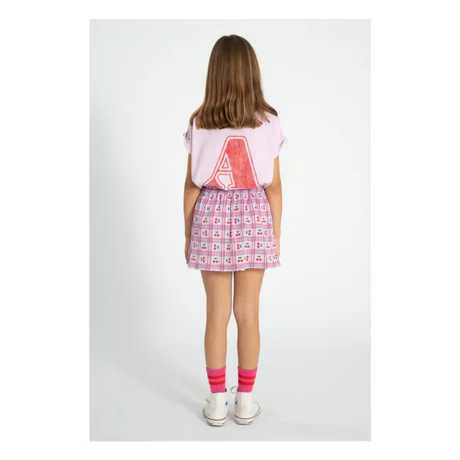 T-shirt Lettre A | 	Lilas