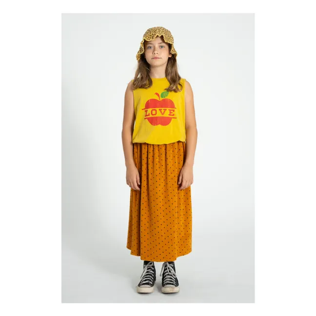 Elastisches Top Love | Senffarben