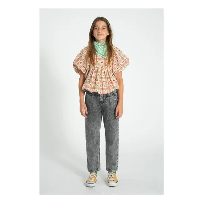 Puffbluse Kirsche | Gelb