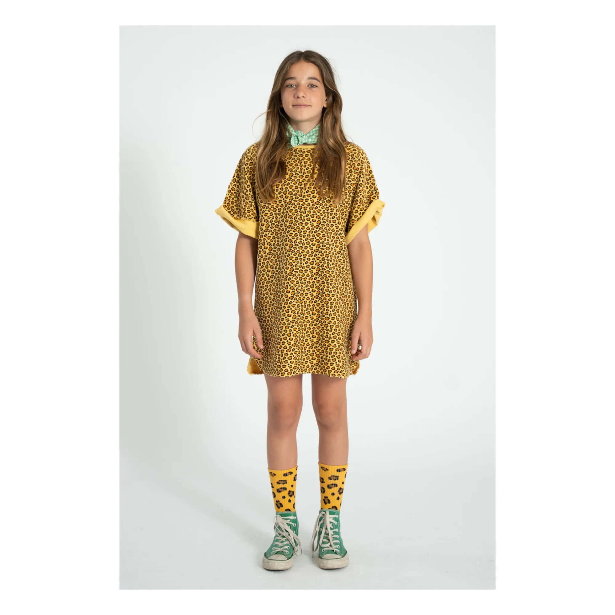 Chaussettes Léopard | Jaune moutarde- Image produit n°1