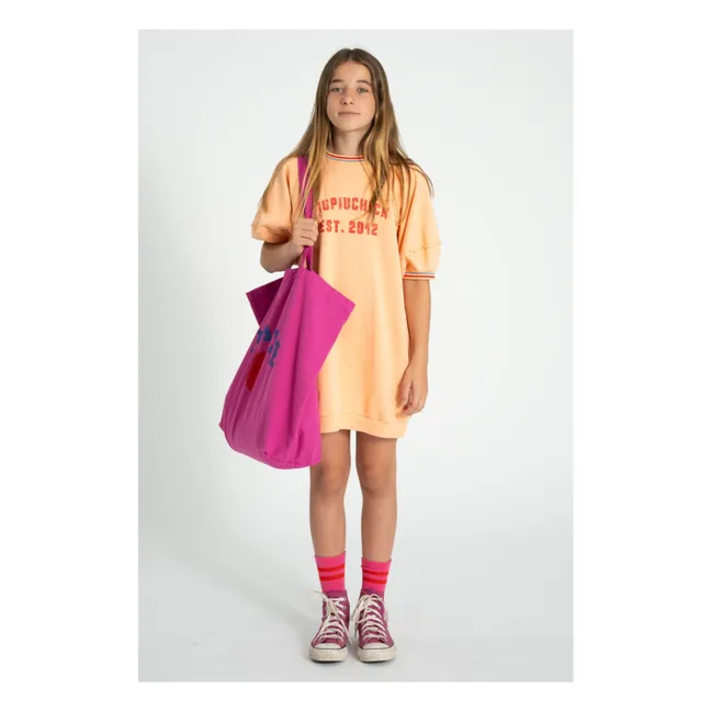 Robe Sweat Piupiuchick Est 2012 Coton Bio | Rose pêche