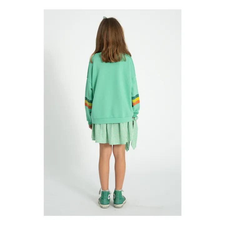 Sudadera de rayas Algodón orgánico | Verde- Imagen del producto n°2