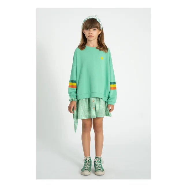 Sweat Manches Rayées Coton Bio | Vert