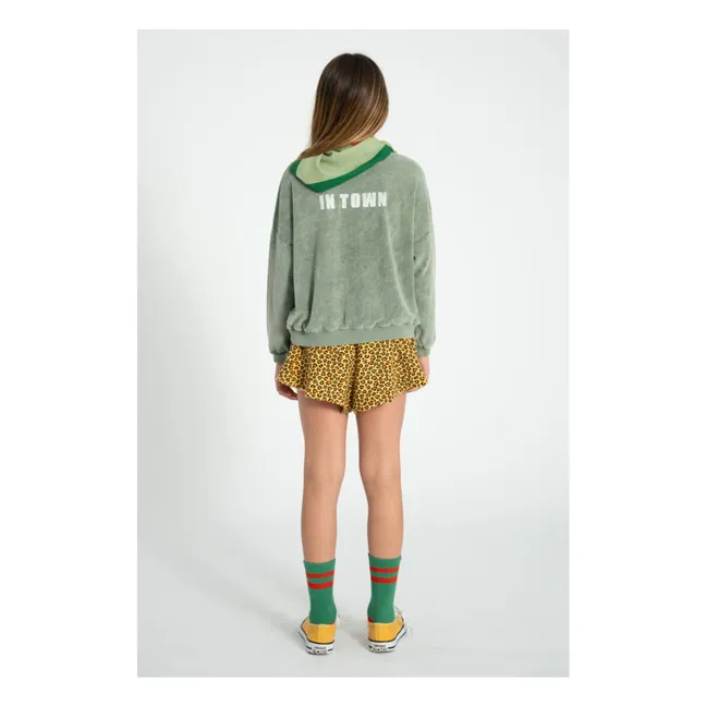 Sudadera de rizo de algodón orgánico Best Friend | Verde Oscuro