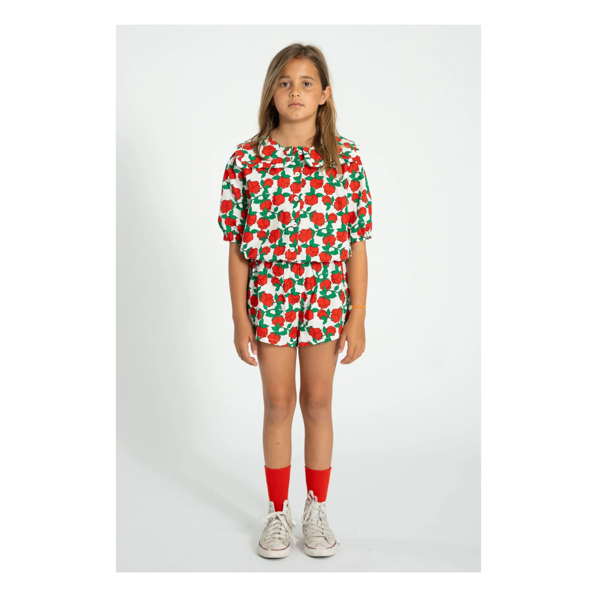 Short Fleuri | Blanc- Image produit n°4
