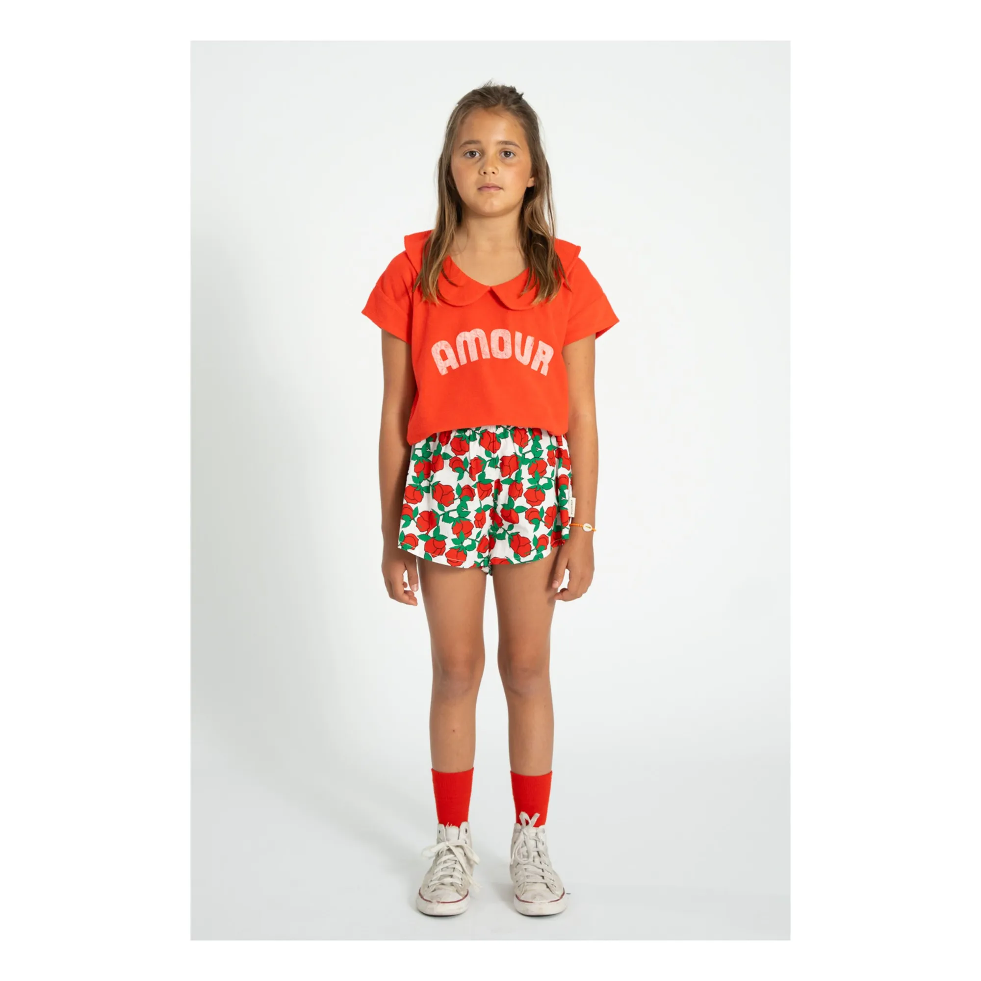 Short Fleuri | Blanc- Image produit n°1