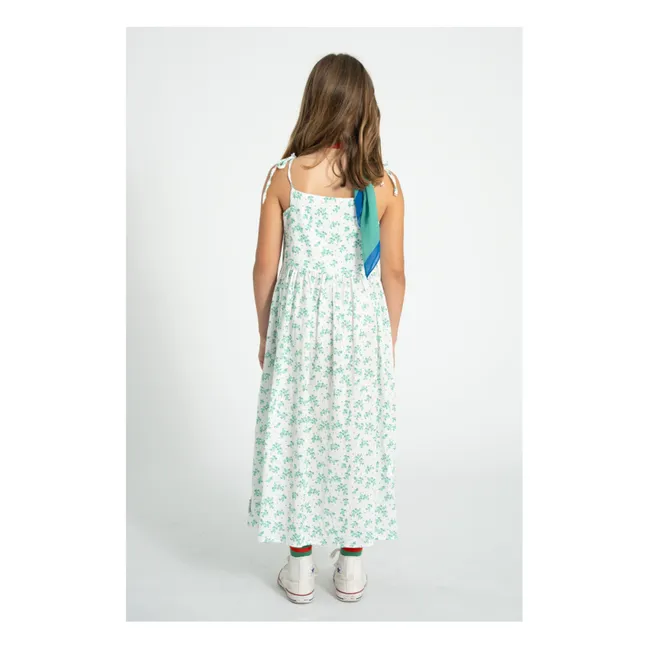 Robe Fleurie Coton Bio | Blanc