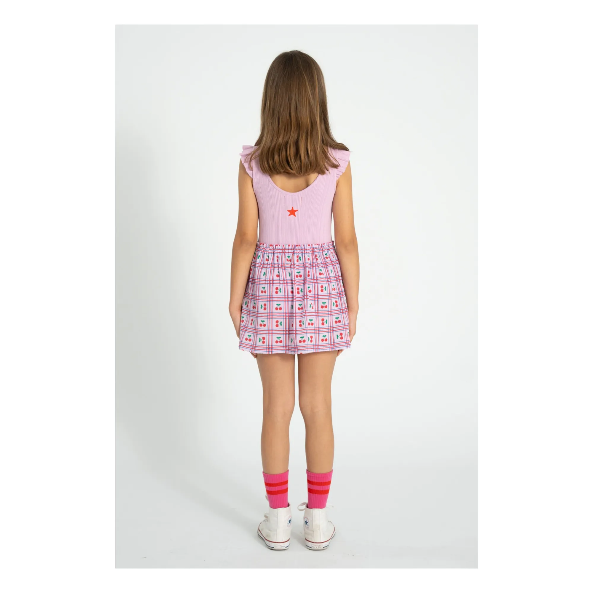 Body Côtelé Cœur Coton Bio | 	Lilas- Image produit n°2