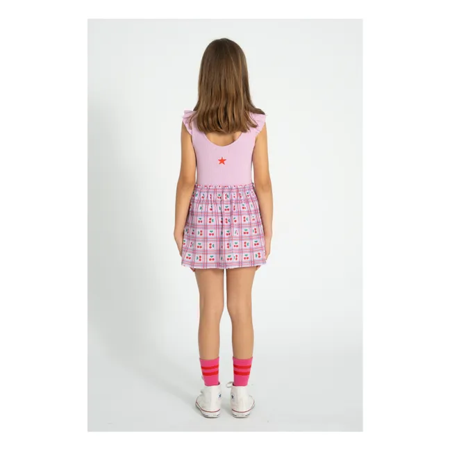 Body de punto elástico con corazón de algodón orgánico | Lila