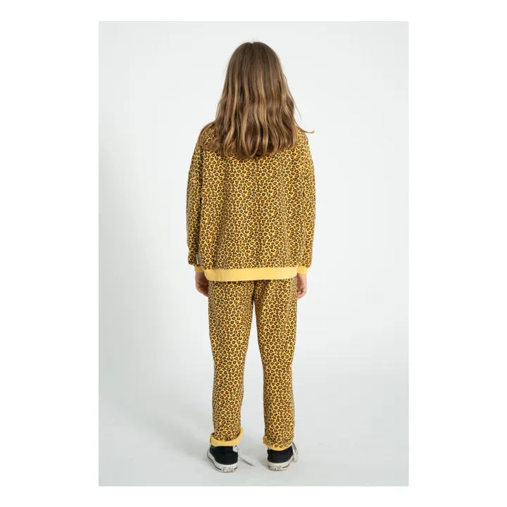Jogger Léopard Coton Bio | Jaune moutarde- Image produit n°5