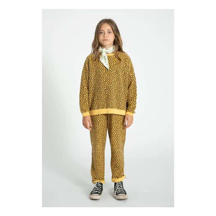 Sweat Léopard Coton Bio | Jaune moutarde- Image produit n°5