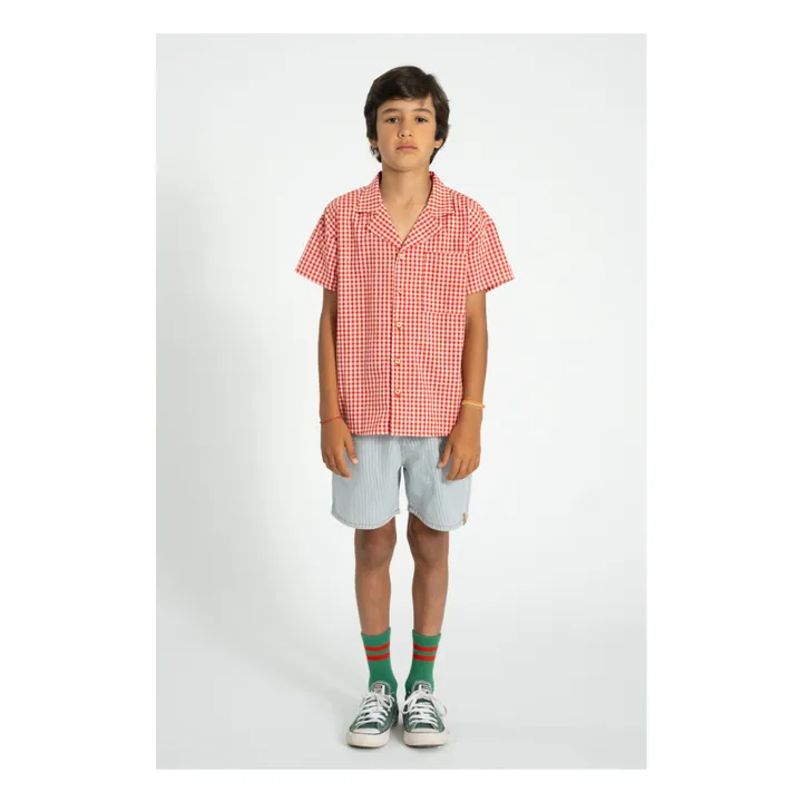 Short Denim Rayé | Bleu- Image produit n°6